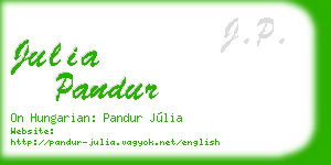 julia pandur business card